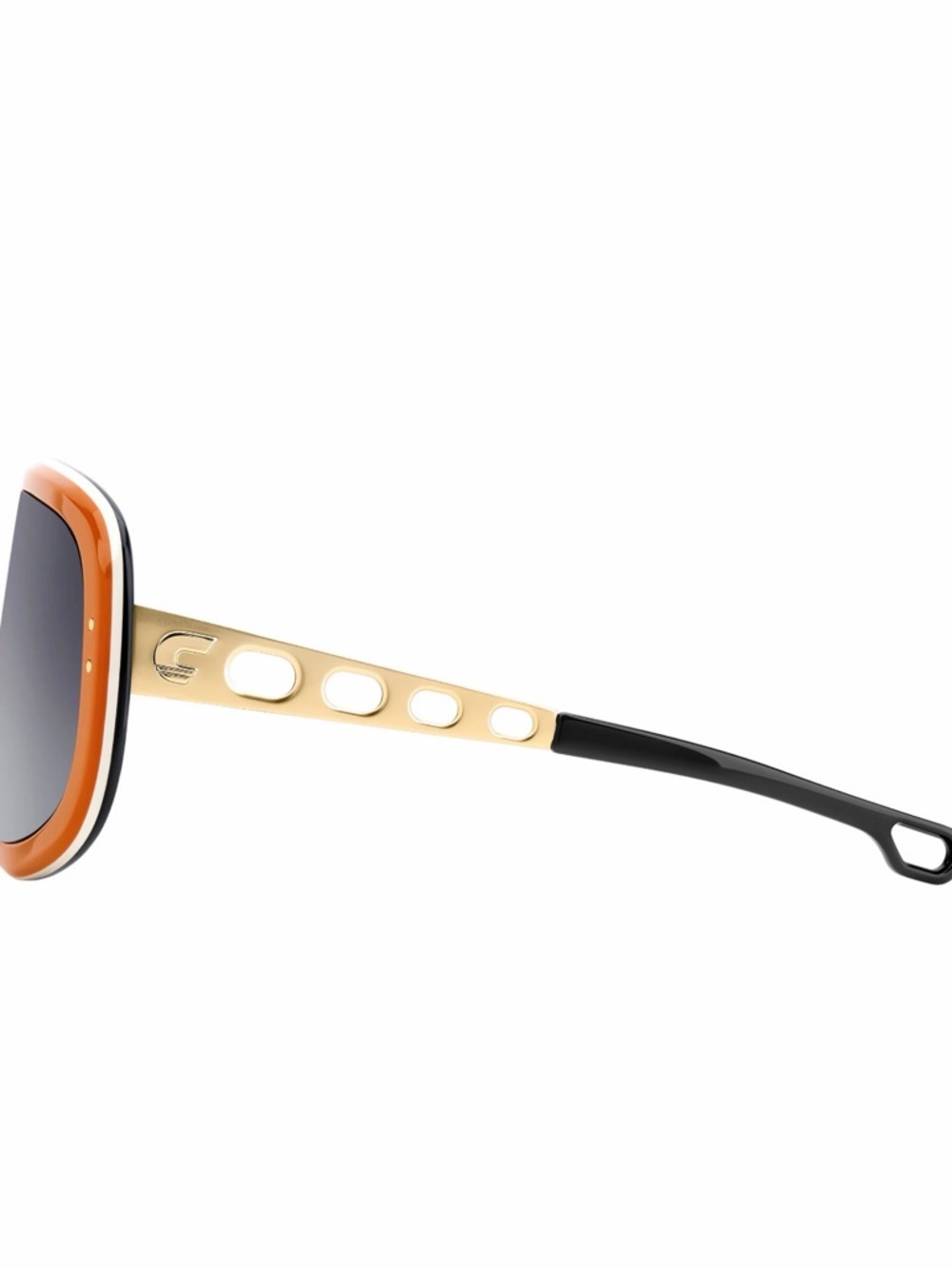 New Carrera Flaglab 17 C3E9O Oversized Shield Sunglasses in Orange, Authentic - Picture 4 of 12